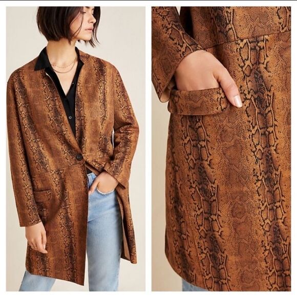 Anthropologie BLANKNYC Renegade Snake Printed Blazer Jacket S - Picture 12 of 12